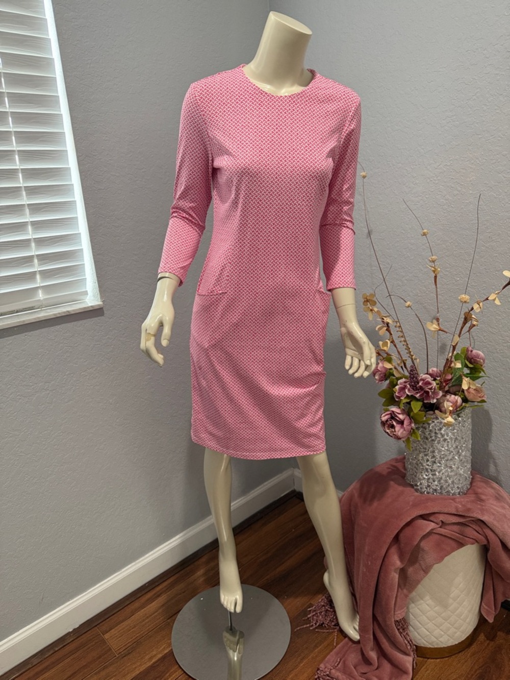 J. McLaughlin Pink Long Sleeve Dress